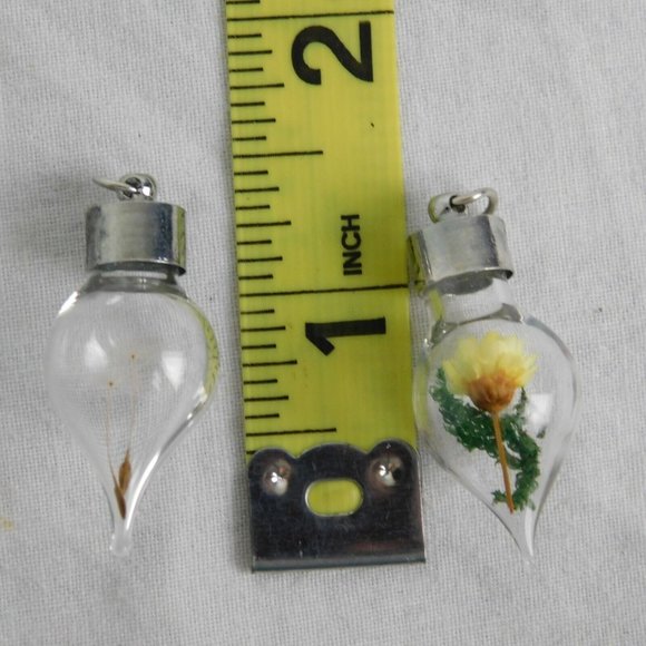 Teardrop Shaped (Mostly) Pendant Lot of 13 Shamrock Rhinestones Pea Pod Mustard - Picture 11 of 12